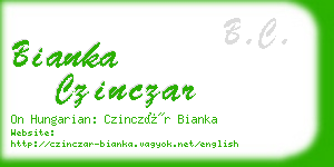 bianka czinczar business card